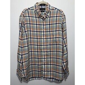 Paul Frederick Finest Pure Linen Shirt Mens L Long Sleeve Resort Luxury Beach